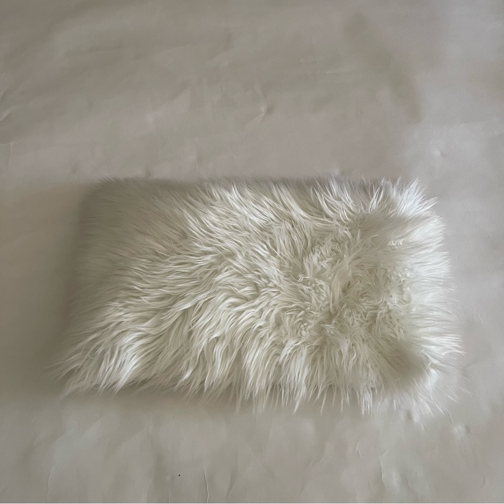 White Faux Fur Pillow Case Covers